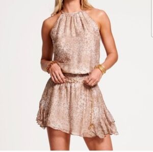 Ramy Brook Beige Animal Print Mini Dress